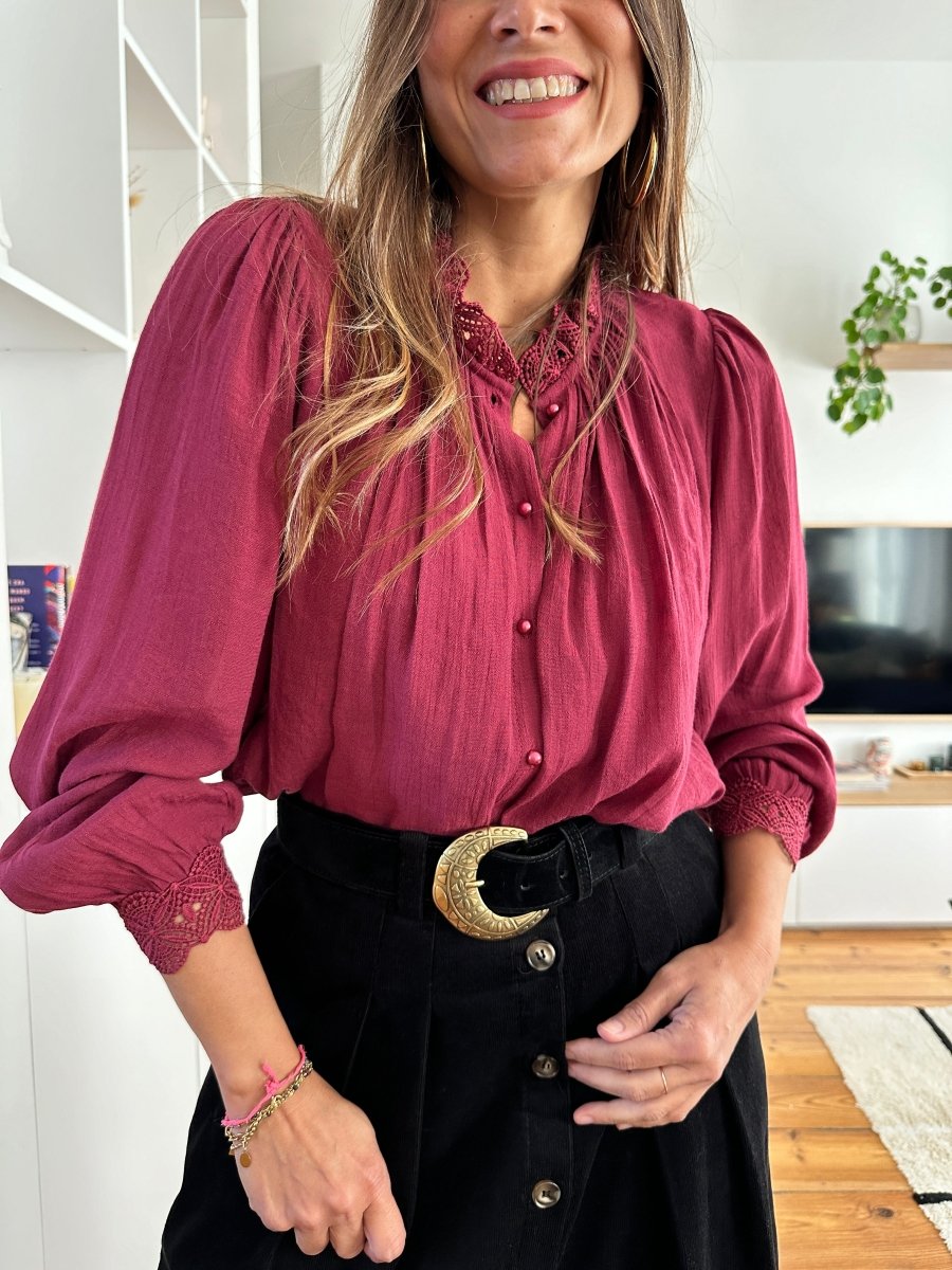 Blouse Mathilde BORDEAUX - YCOO Top