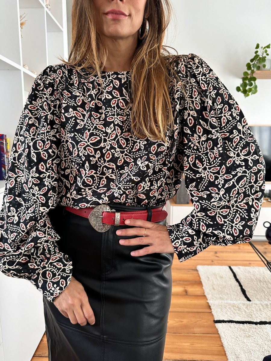 Blouse Nimes NOIR - GRACE ET MILA Top pour femme