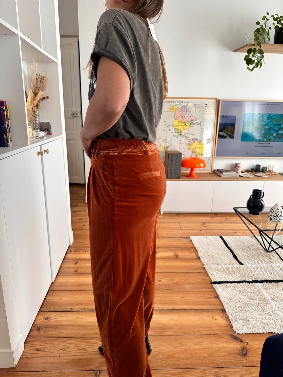 Pantalon Anixo ORANGE - SEEUSOON Pantalon