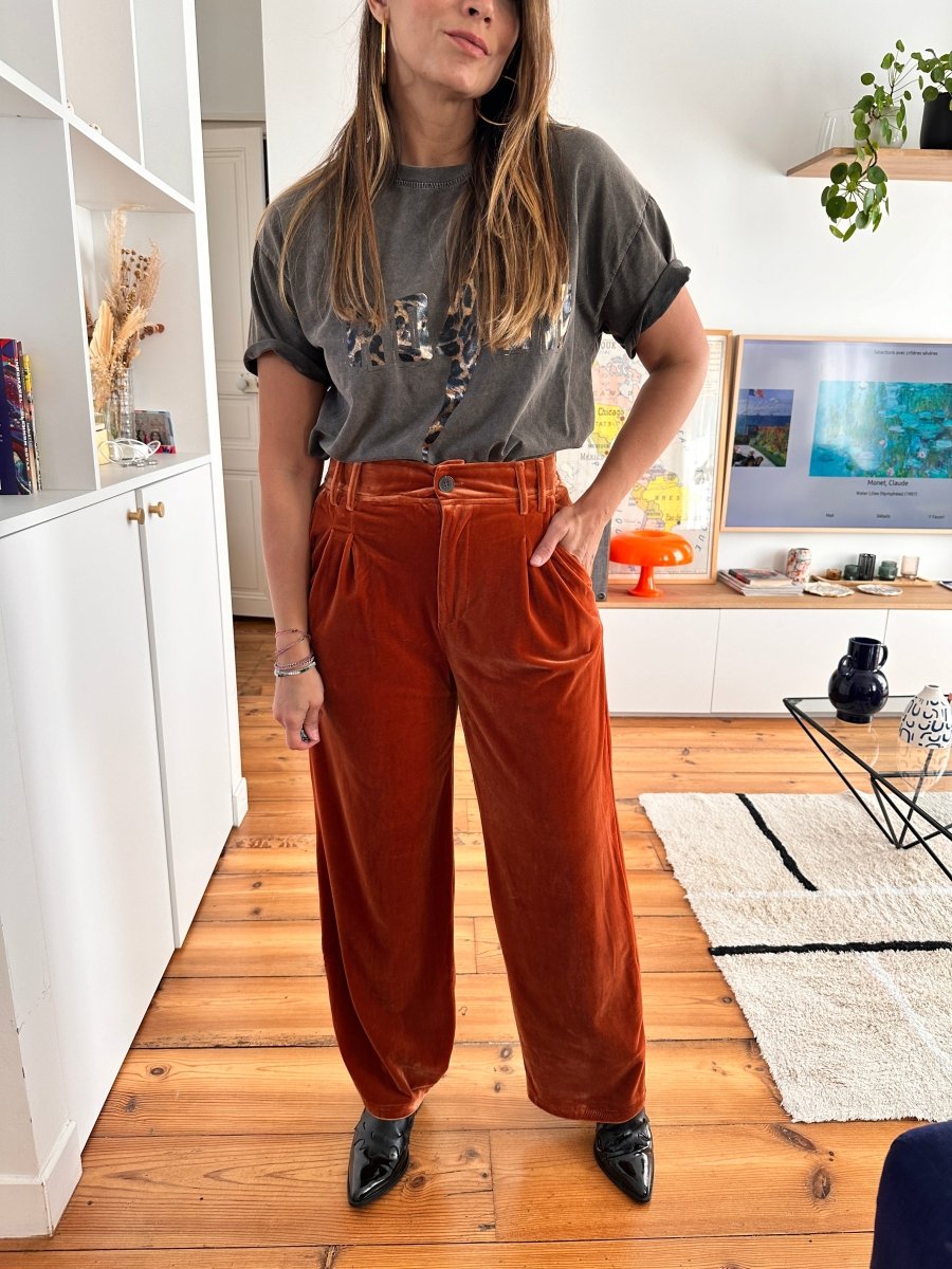 Pantalon Anixo ORANGE - SEEUSOON Pantalon