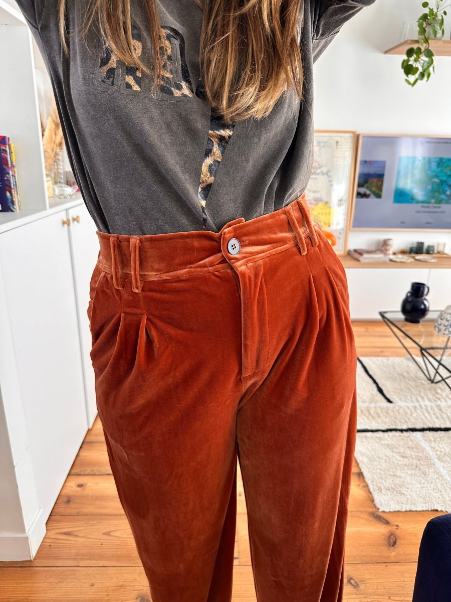 Pantalon Anixo ORANGE - SEEUSOON Pantalon