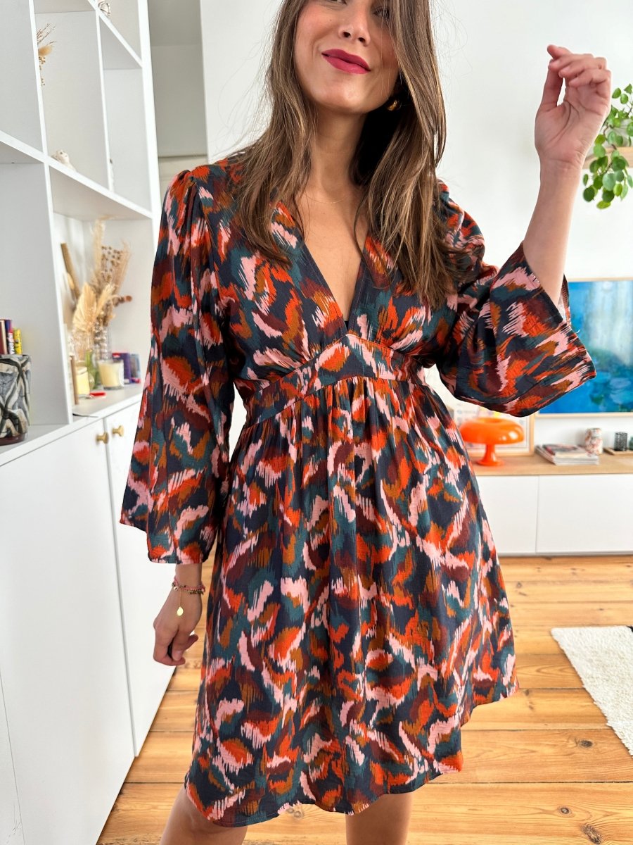 Robe Murcia VERT ORANGE - RUE DES ABBESSES Robe