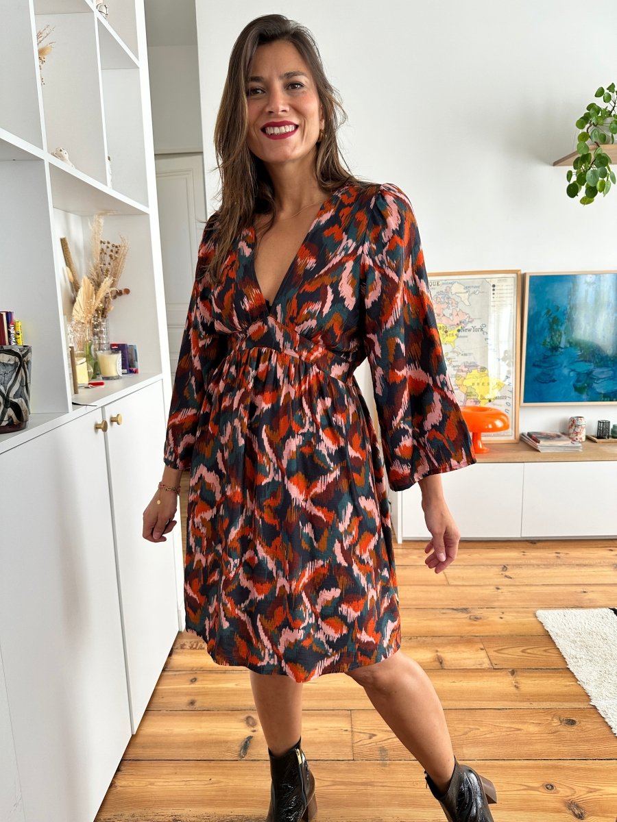 Robe Murcia VERT ORANGE - RUE DES ABBESSES Robe